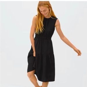 Everlane The Linen Open Back Dress